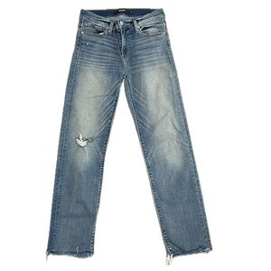 Hudson Nico Cigarette Jeans Distressed Cropped Straight Leg Size 26